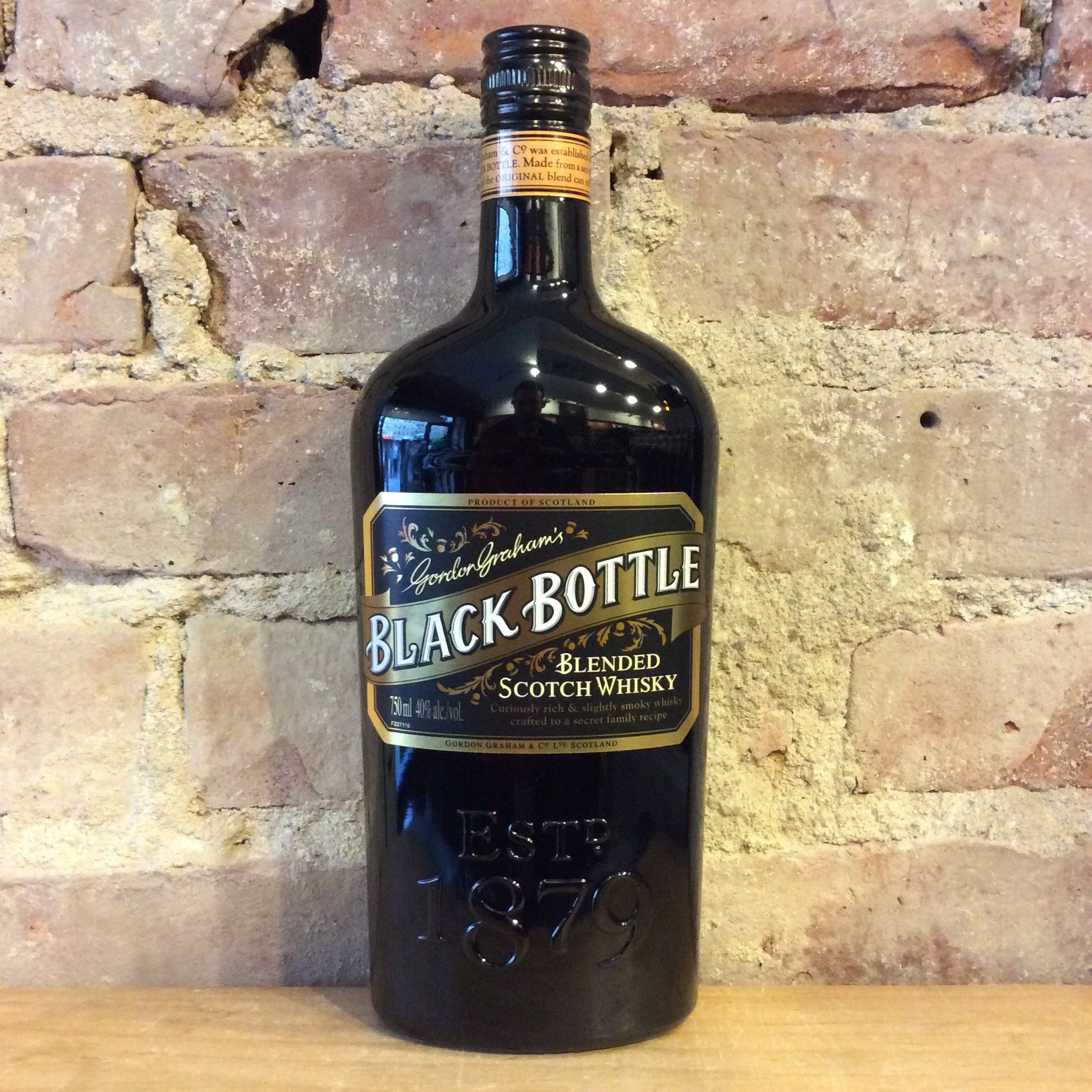 gordon graham"s black bottle blended scotch whisky 750ml