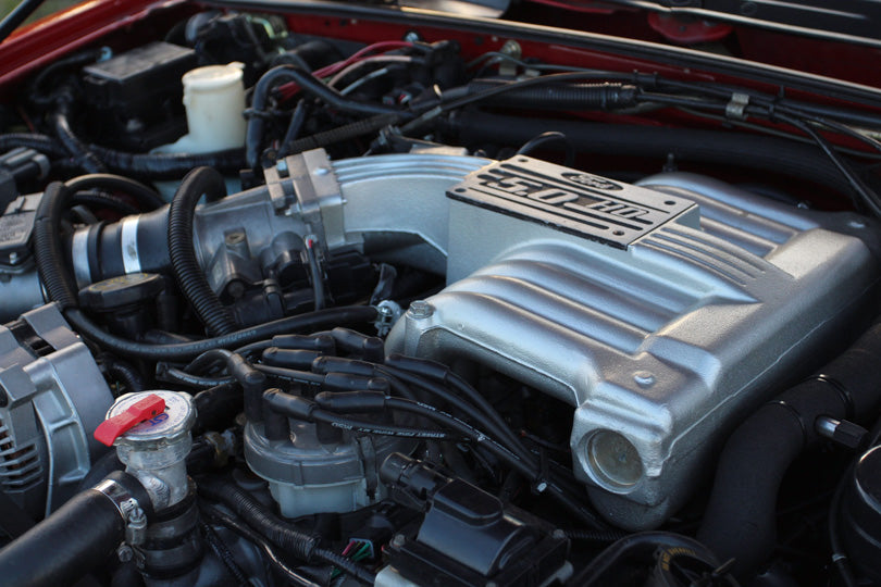 5.0L Ford V8 in the Miata engine bay.