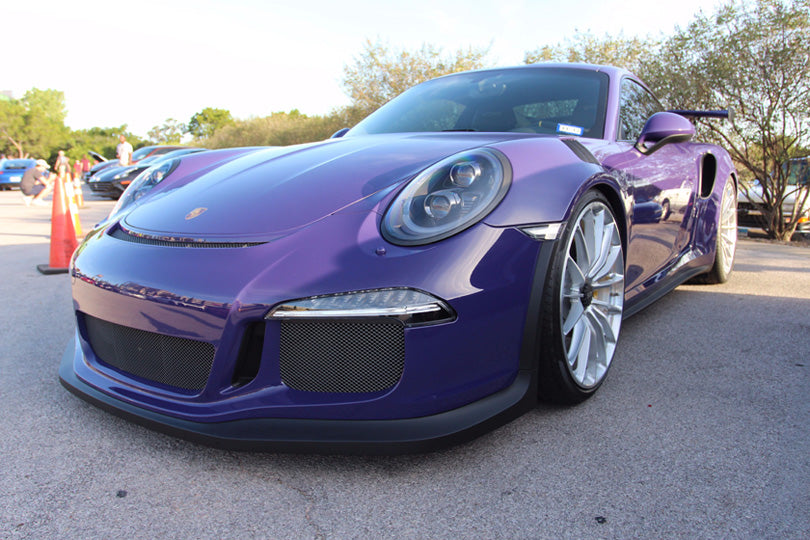 Porsche GT3RS in purple.