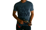 Model wearing "Live Love Drive" tee.