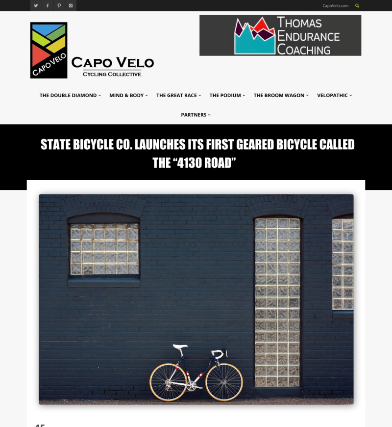 Capo Velo | State Bicycle Co. Launches its First Geared Bicycle Called the “4130 Road”