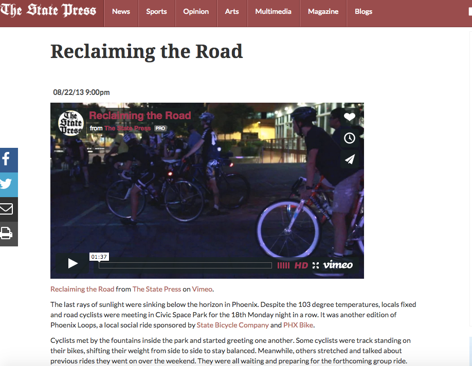 The State Press | Reclaiming the Road