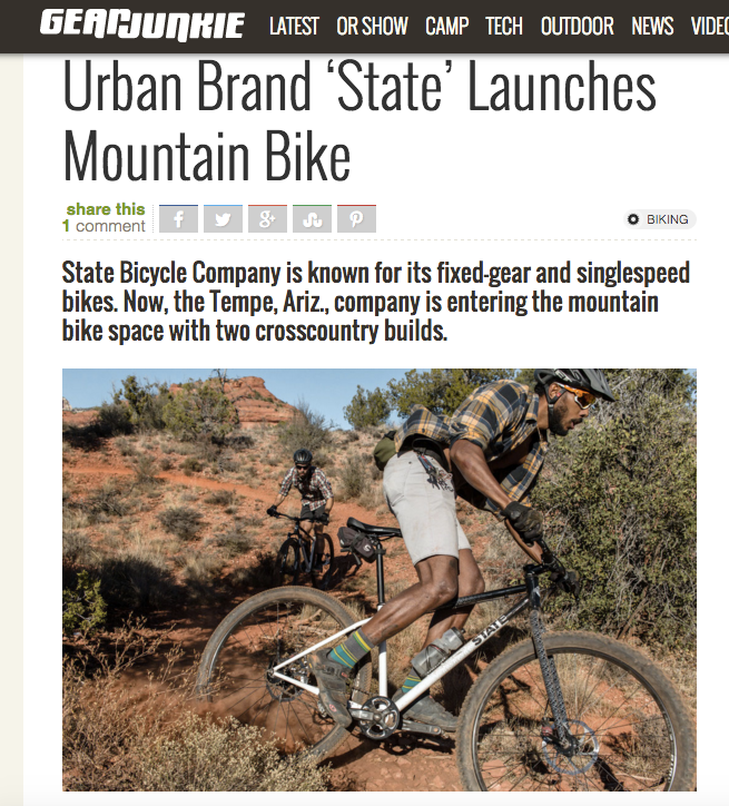 Gear Junkie | Urban Brand ‘State’ Launches Mountain Bike