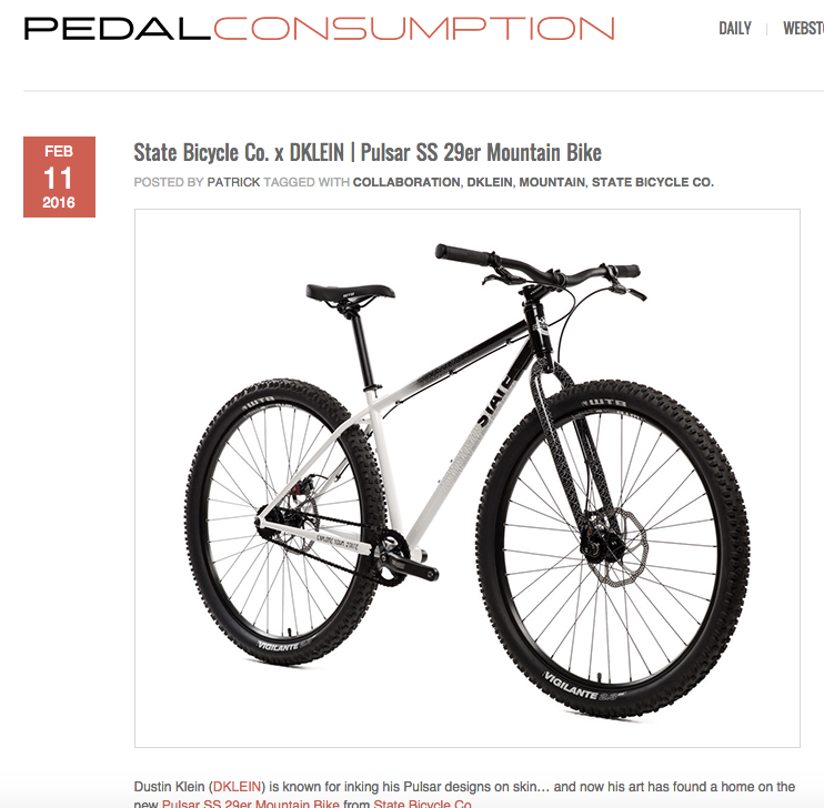 Pedal Consumption | State Bicycle Co. x DKLEIN | Pulsar SS 29er Mountain Bike