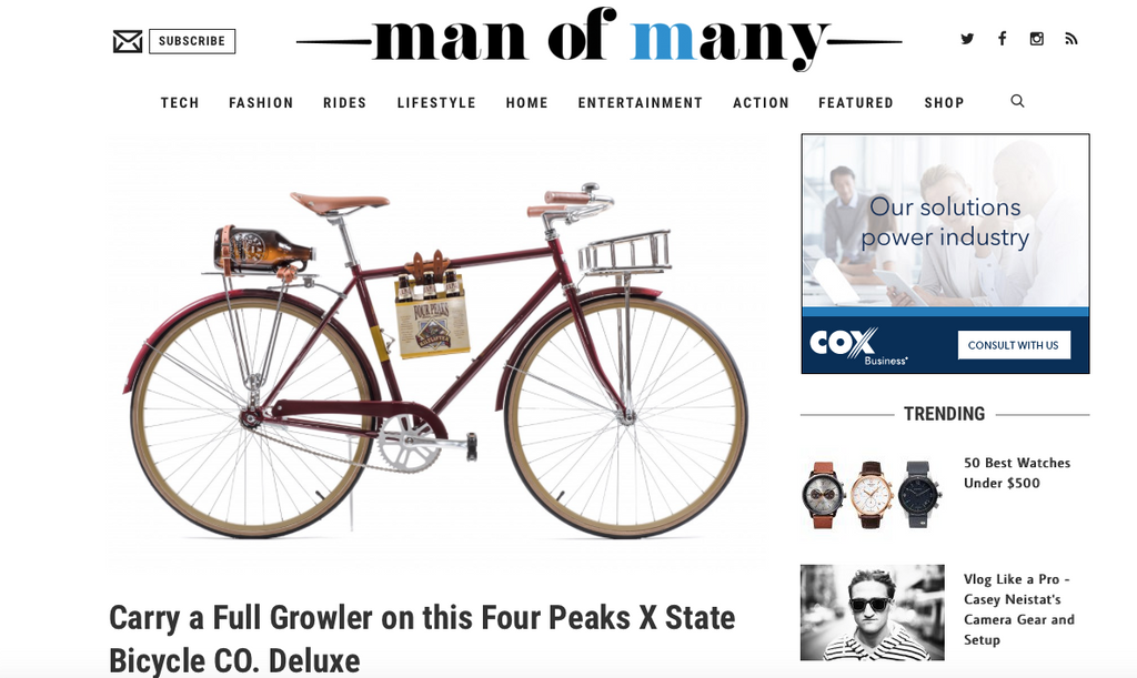 Man of Many | Carry a Full Growler on this Four Peaks X State Bicycle Co. Deluxe