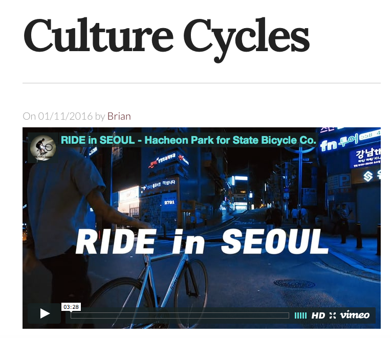 Culture Cycles | Ride in SEOUL