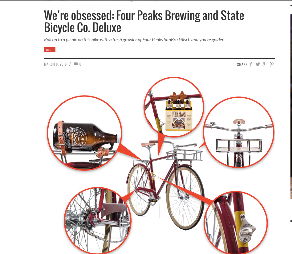 DRAFT | We’re obsessed: Four Peaks Brewing and State Bicycle Co. Deluxe