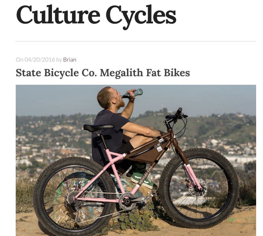 Culture Cycles | State Bicycle Co. Megalith Fat Bikes