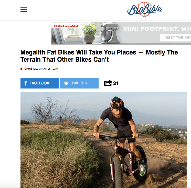 BroBible | Megalith Fat Bikes Will Take You Places