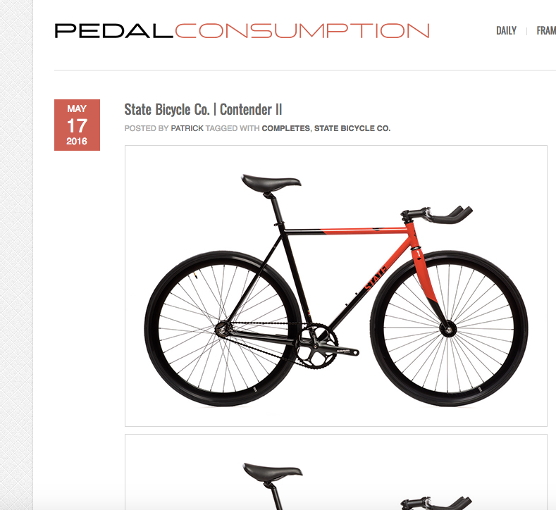 Pedal Consumption | State Bicycle co. - Contender II