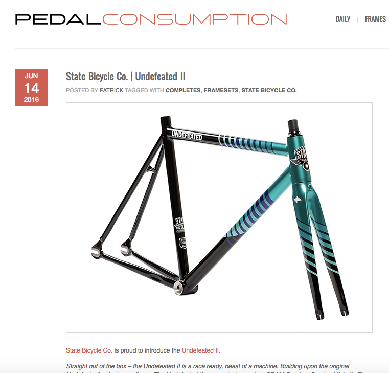 Pedal Consumption | State Bicycle Co. Undefeated II