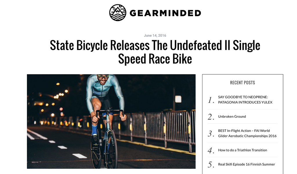 Gear Minded | State Bicycle Releases The Undefeated II Single Speed Race Bike