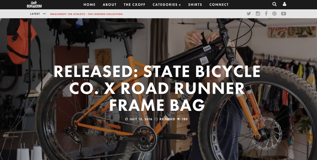 CycleBoredom | State Bicycle Co. x Road Runner Frame Bag