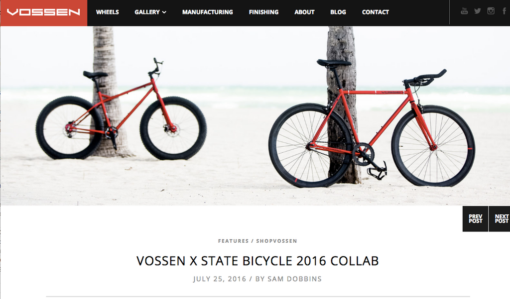 Vossen | Vossen x State Bicycle Co. 2016 Collab