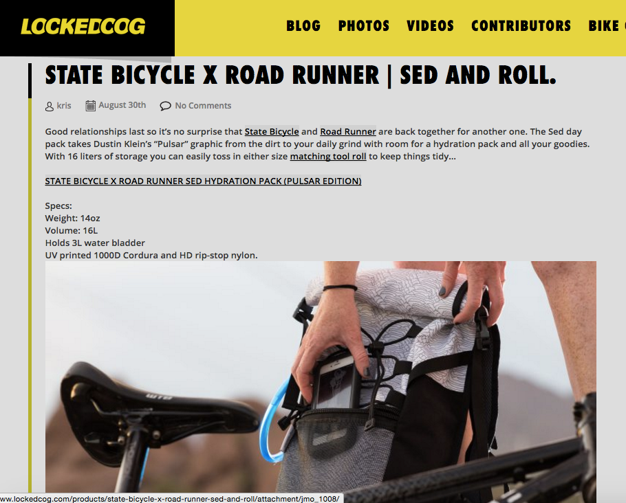 Locked Cog | State Bicycle x Road Runner | SED & ROLL