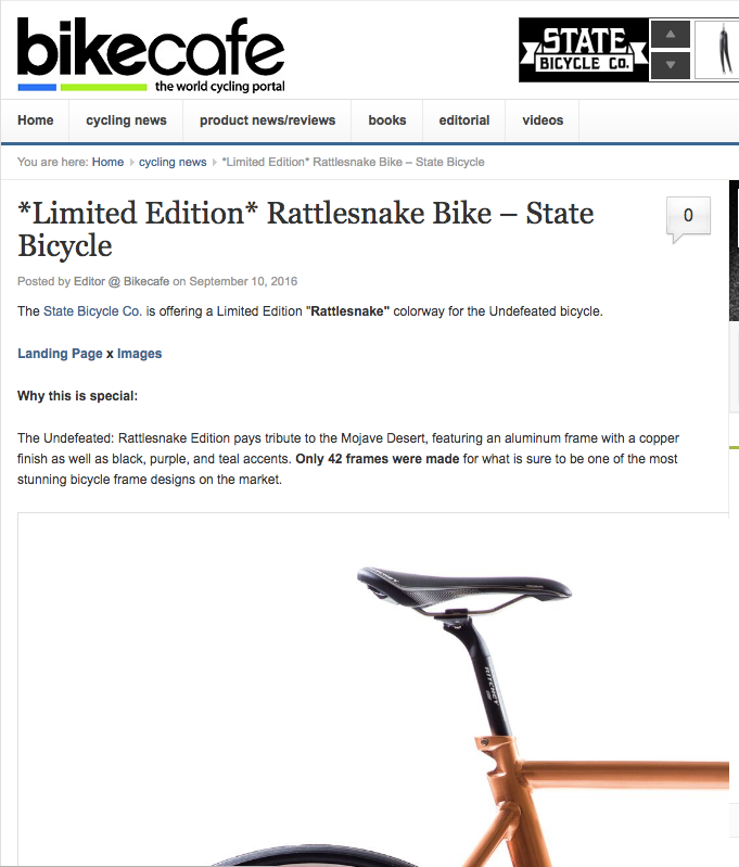 Bike Cafe | *Limited Edition* Rattlesnake Bike