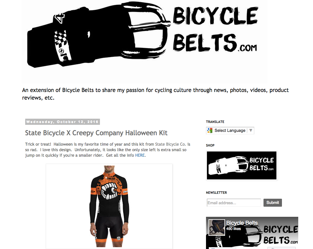 Bicycle Belts | State Bicycle Co. x Creepy Co. Halloween Kits