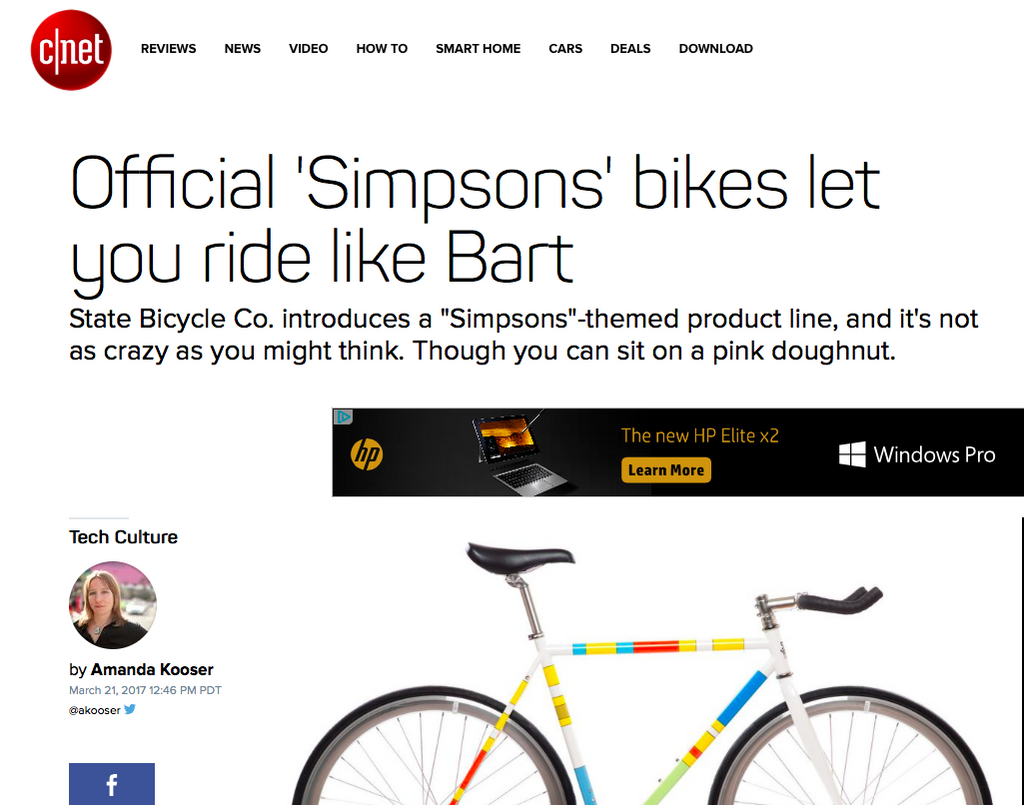 C-NET | Official 'Simpsons' Bikes let you ride like Bart