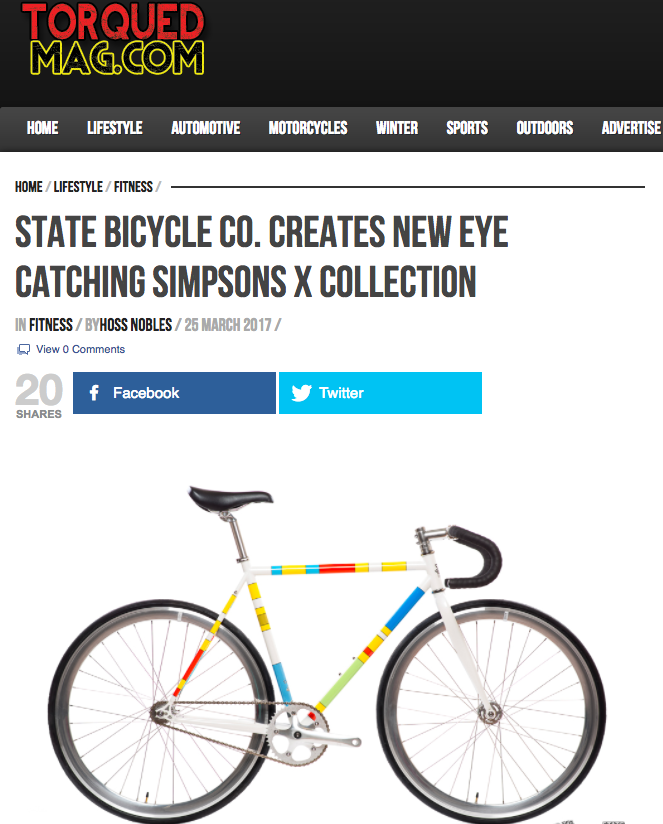 TorquedMag.com | STATE BICYCLE CO. CREATES NEW EYE CATCHING SIMPSONS X COLLECTION