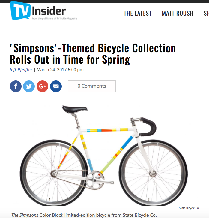TV Insider | 'Simpsons'-Themed Bicycle Collection Rolls Out in Time for Spring
