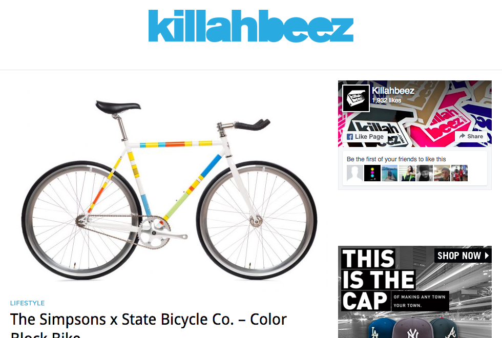 KillahBeez | The Simpsons x State Bicycle Co. – Color Block Bike