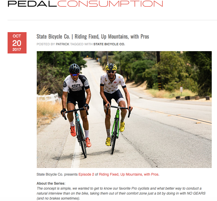 Pedal Consumption | Riding Fixed, Up Mountains, with Pro's
