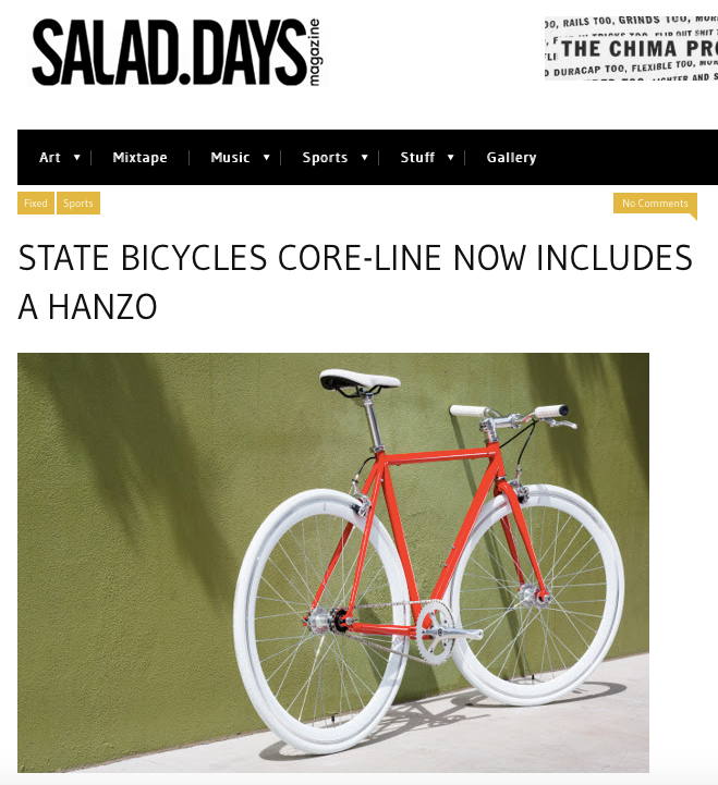 Salad.Days | STATE BICYCLES CORE-LINE NOW INCLUDES A HANZO