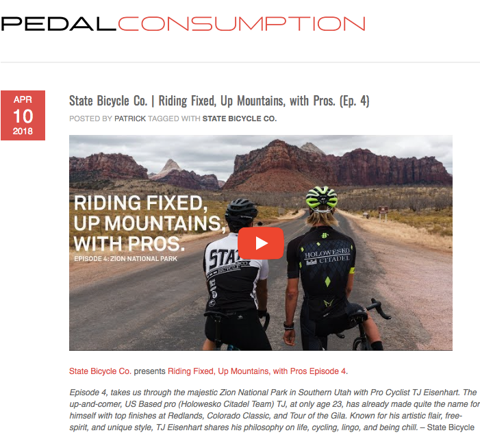 Pedal Consumption | State Bicycle Co. | Riding Fixed, Up Mountains, with Pros. (Ep. 4)