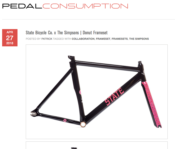 Pedal Consumption | State Bicycle Co. x The Simpsons | Donut Frameset