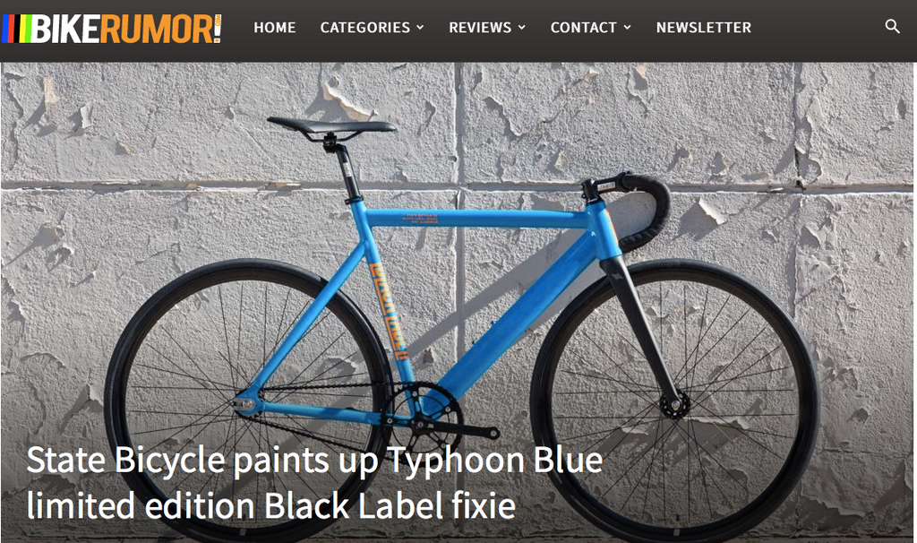 BikeRumor | State Bicycle paints up Typhoon Blue limited edition Black Label fixie