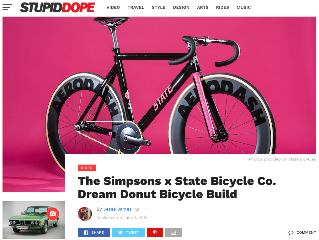 stupidDope | The Simpsons x State Bicycle Co. Dream Donut Bicycle Build