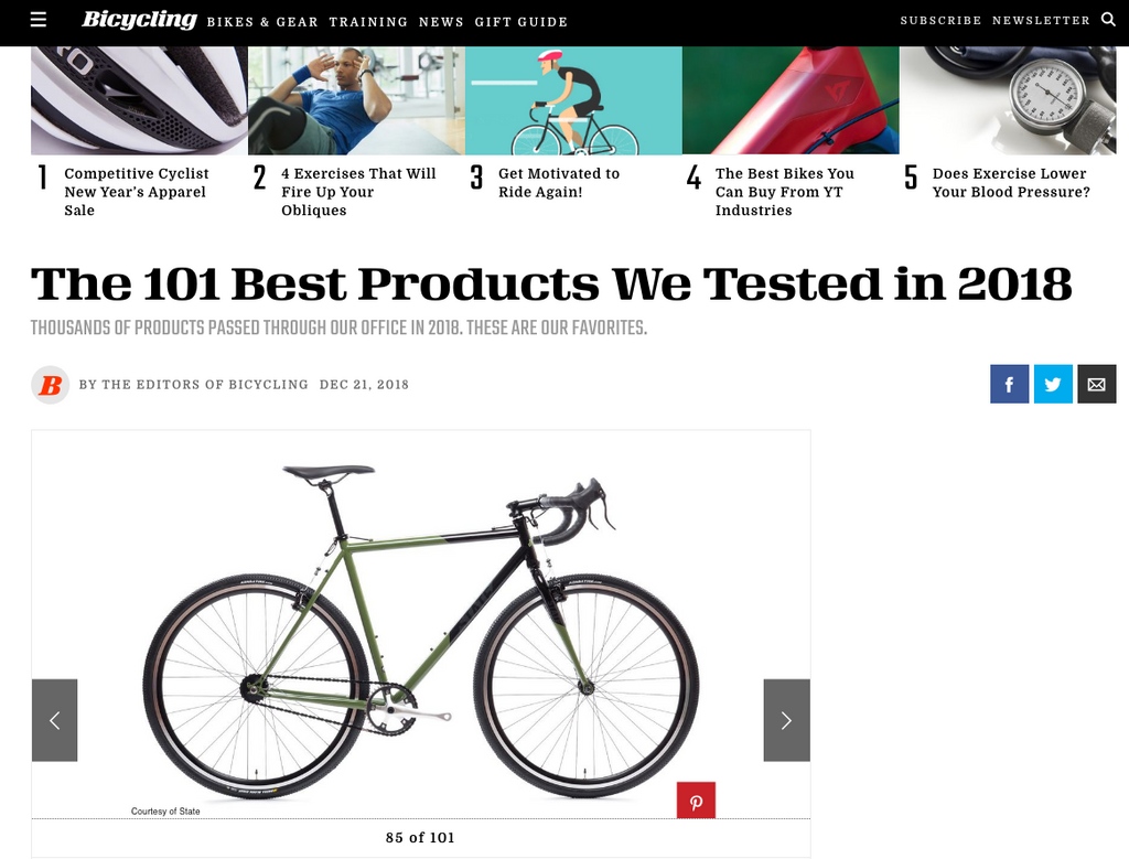 Bicycling Magazine | The 101 Best Products We Tested in 2018