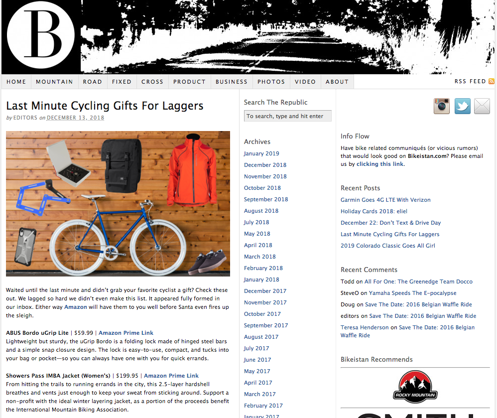 Bikeistan | Last Minute Cycling Gifts For Laggers