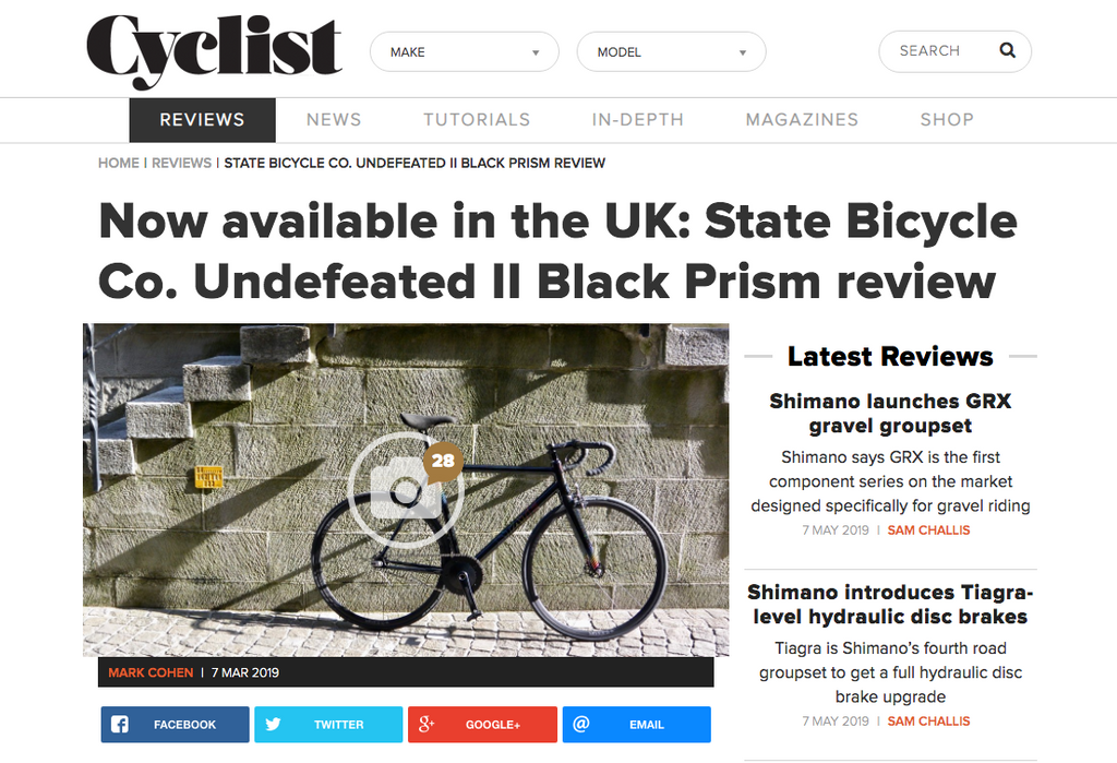 Cyclist | Now available in the UK: State Bicycle Co. Undefeated II Black Prism review