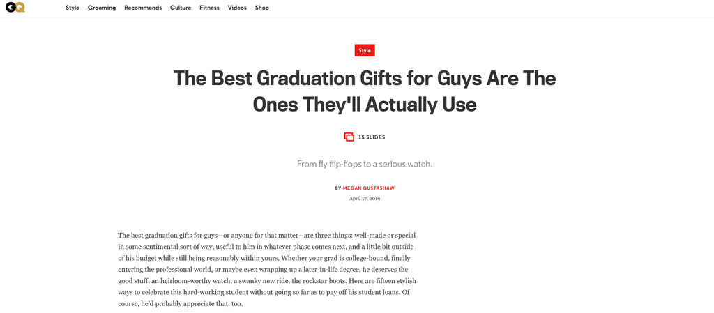 GQ | The Best Graduation Gifts for Guys Are The Ones They'll Actually Use