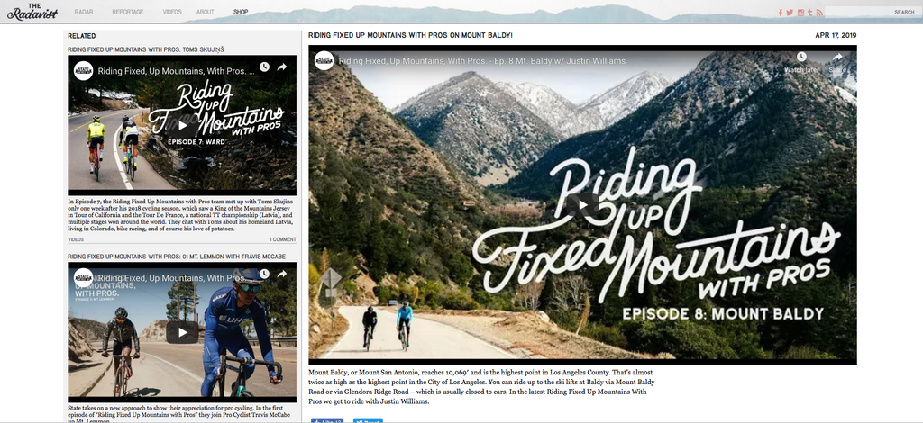 The Radavist | Riding Fixed, Up Mountains, With Pros on Mt. Baldy