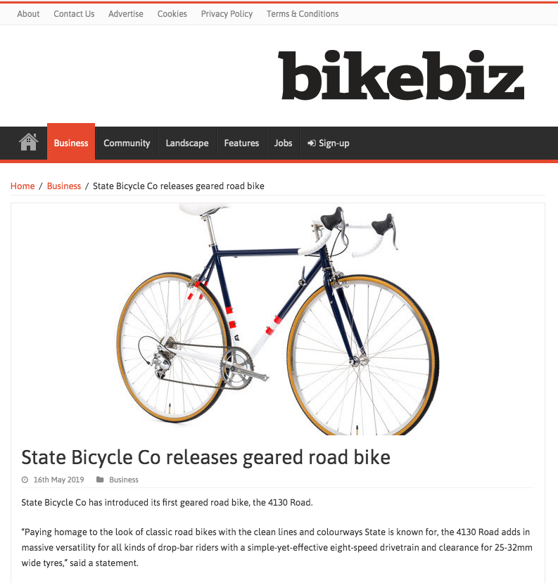 bikebiz | State Bicycle Co. releases geared road bike
