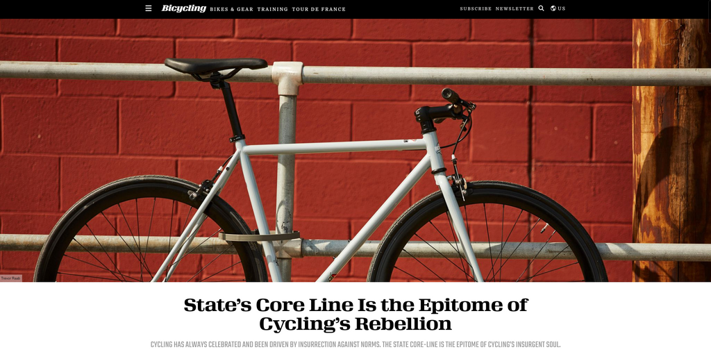 Bicycling | State’s Core Line Is the Epitome of Cycling’s Rebellion
