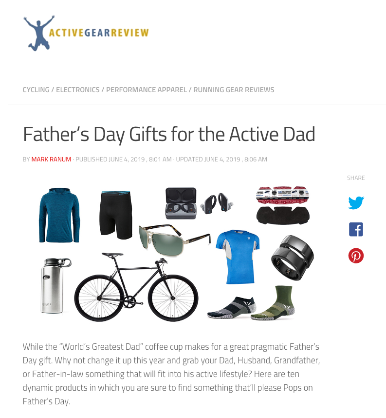 Active Gear Review | Father’s Day Gifts for the Active Dad