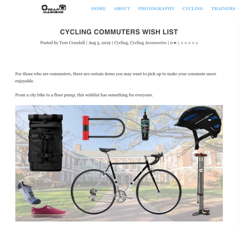 Gear Mashers | Cycling Commuters Wishlist