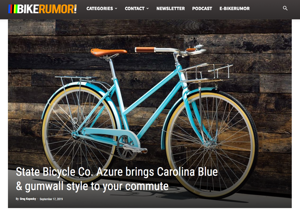 Bike Rumor | State Bicycle Co. Azure brings Carolina Blue & gumwall style to your commute