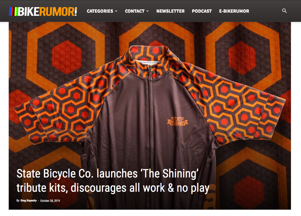 Bike Rumor | State Bicycle Co. launches ‘The Shining’ tribute kits, discourages all work & no play