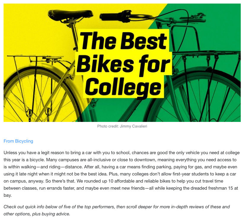 We Love These Inexpensive, Fun Bikes for College