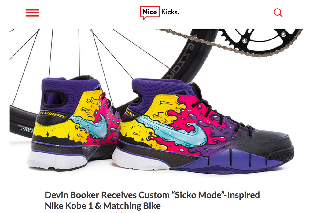 Devin Booker Receives Custom “Sicko Mode”-Inspired Nike Kobe 1 & Matching Bike