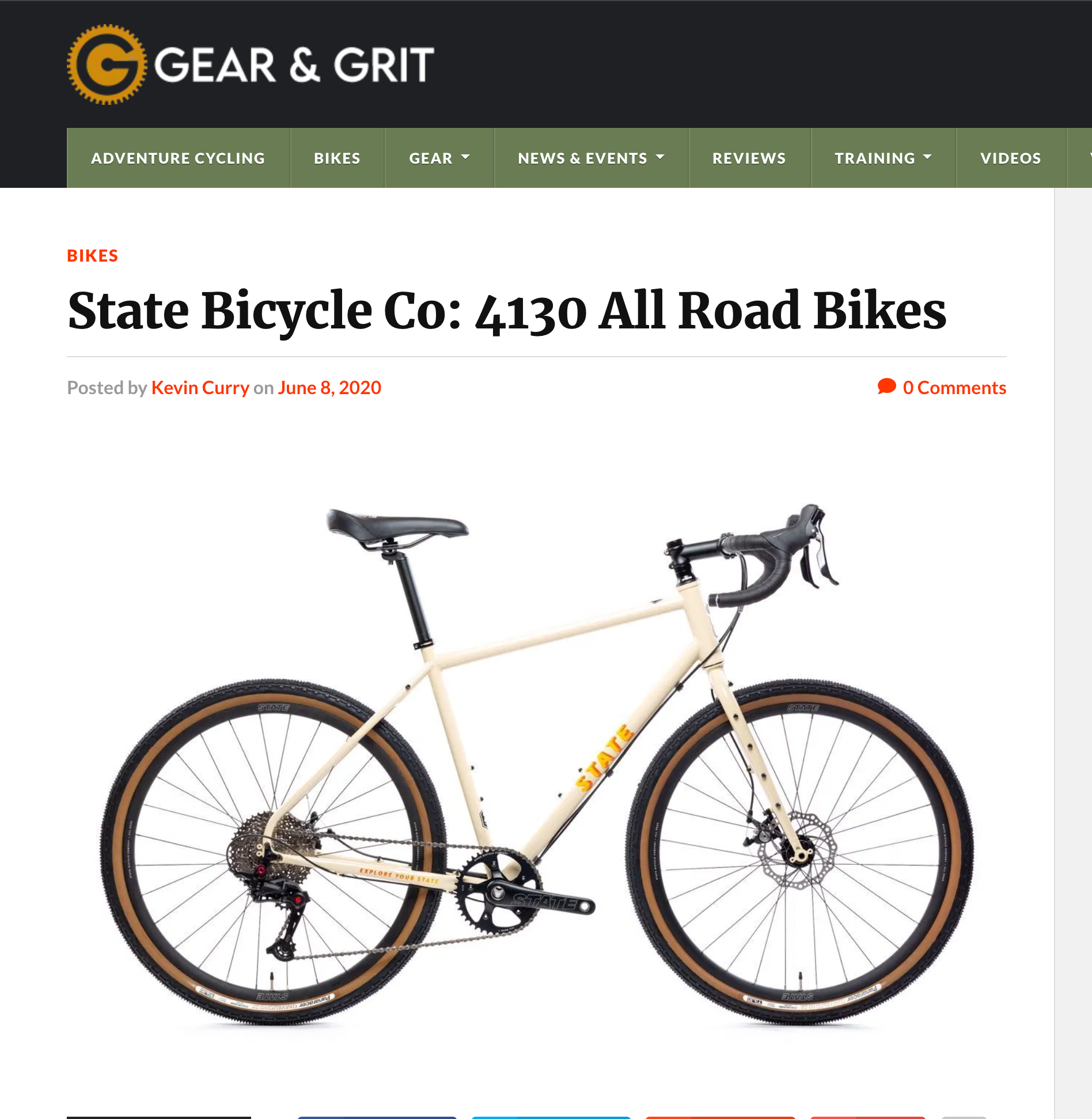 Gear & Grit: State Bicycle Co: 4130 All Road Bikes