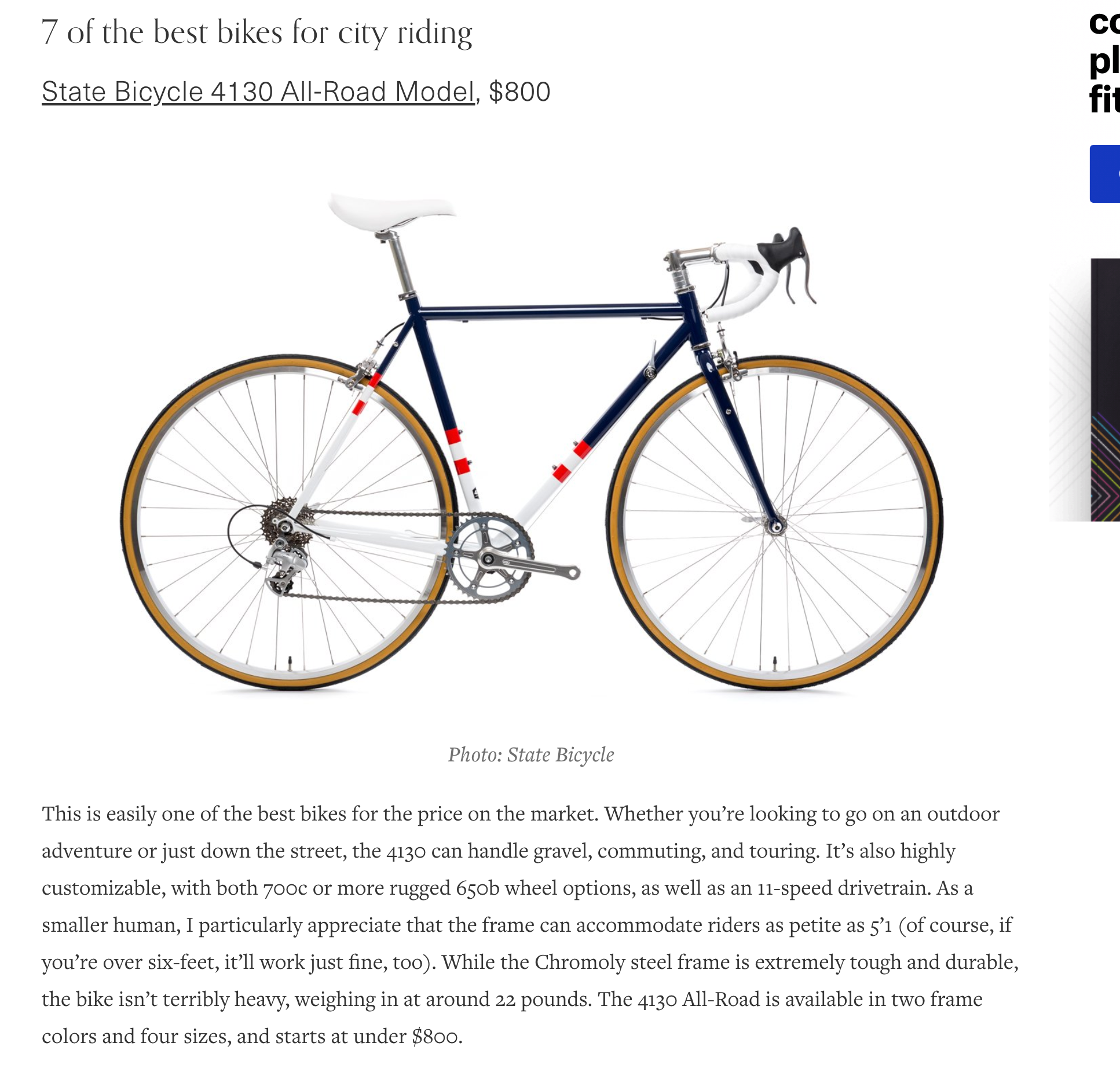 Well+Good : 7 of the Best Bikes for City Riding That Make for a Healthy Commute