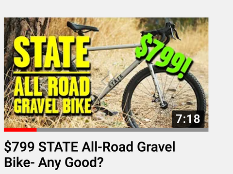 Path Less Pedaled (VIDEO REVIEW): Review of the State Bicycle 4130 Gravel All-Road bike.For $799 is it any good?
