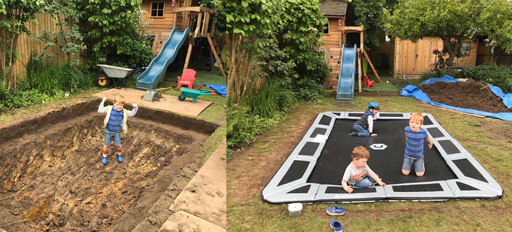 How to install and in-ground trampoline