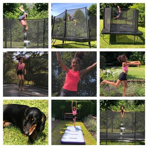 Trampolining at home