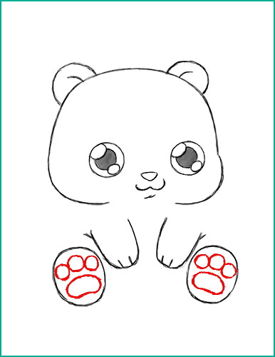 Dessin Kawaii Panda Étape 11